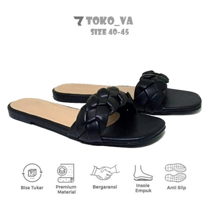Sandal Kupang Kulit Asli - Big Size 41 42 43 44 45 - Sandal Wanita