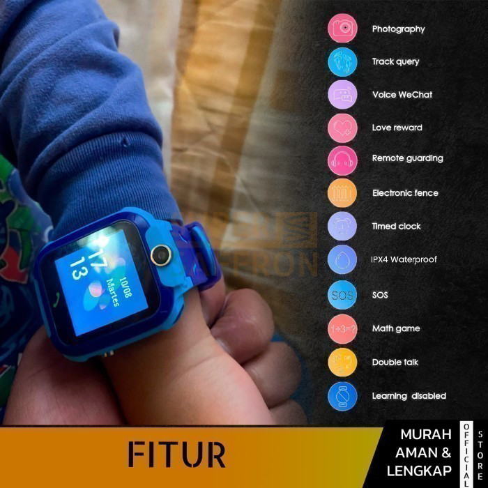 Jam Smartwatch Anak Digital Elektronik Fashion Imoo Waterproof IP67