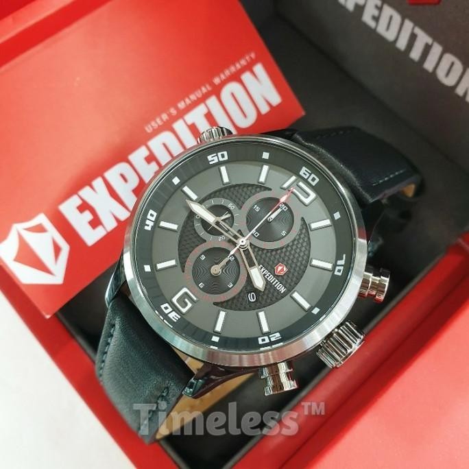 [Ready Stock] Jam Tangan Pria Expedition E 6768 M Black