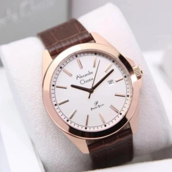 [Best Quality] Jam Tangan Pria Original Alexandre Christie Ac1015Md Kulit