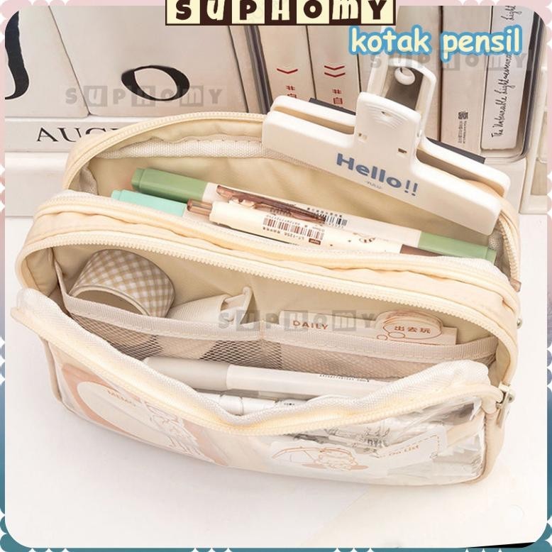 

Flashsale Kotak Pensil Aesthetic Tas Penatempat Pencil Tas Pensil Tempat Alat Tulis Kapasitas Besar Viral