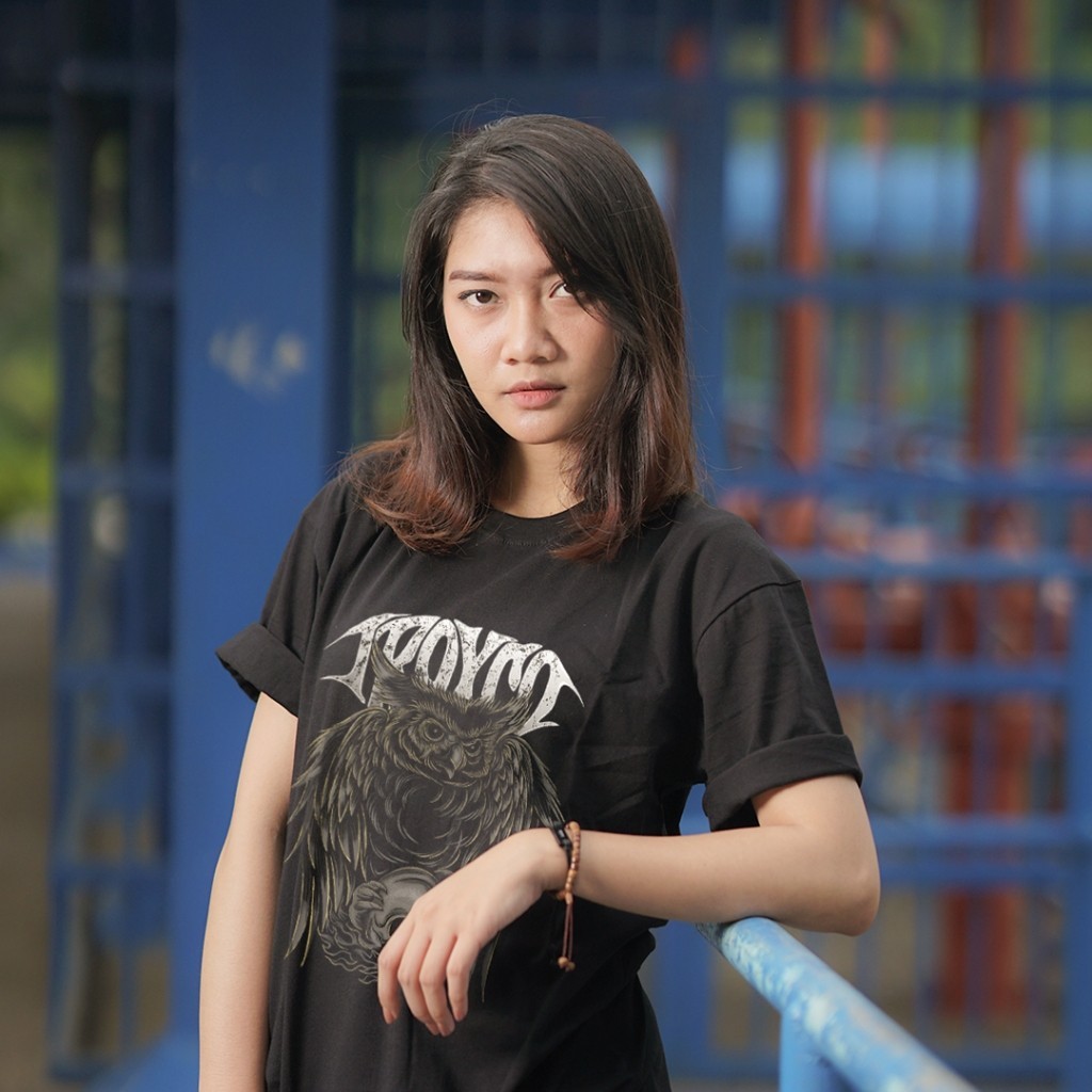 Troy Company Tshirt Black Nightmare Owl - Kaos Pria Lengan Pendek Hitam MT 2199