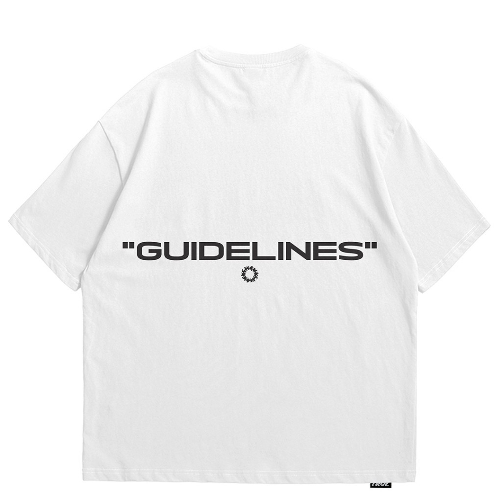 Troy Company Oversize Tshirt White Guidelines - Kaos Oversize Putih Lengan Pendek OVD 2531