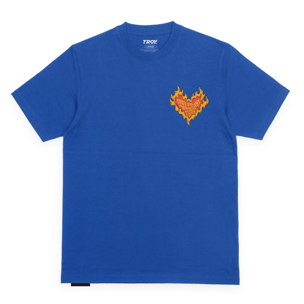 Troy Company Tshirt Royal Blue Fireheart - Kaos Lengan Pendek Kaos Biru Benhur MTD 2413