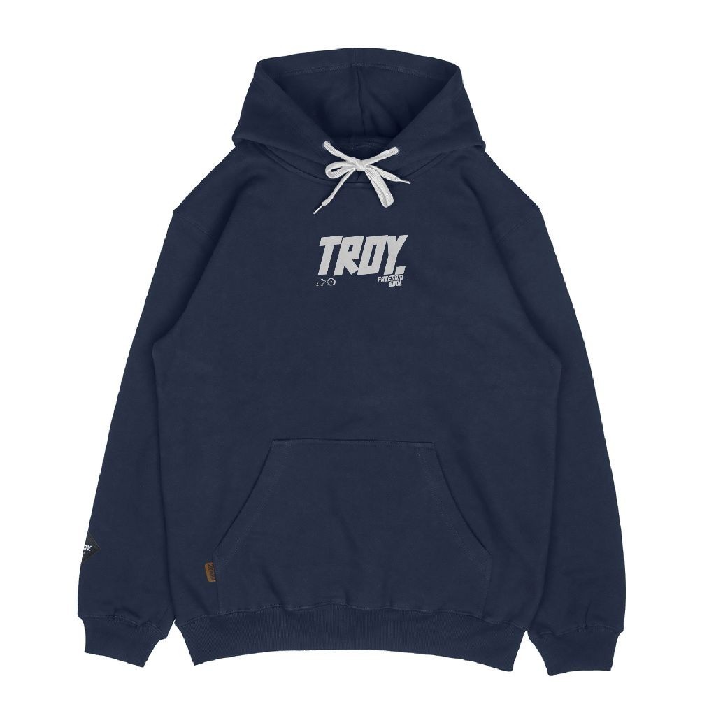 Troy Company Sweater Hoodie Blue Navy Freedom Soul - Hoodie Pria Biru Navy KH 2520