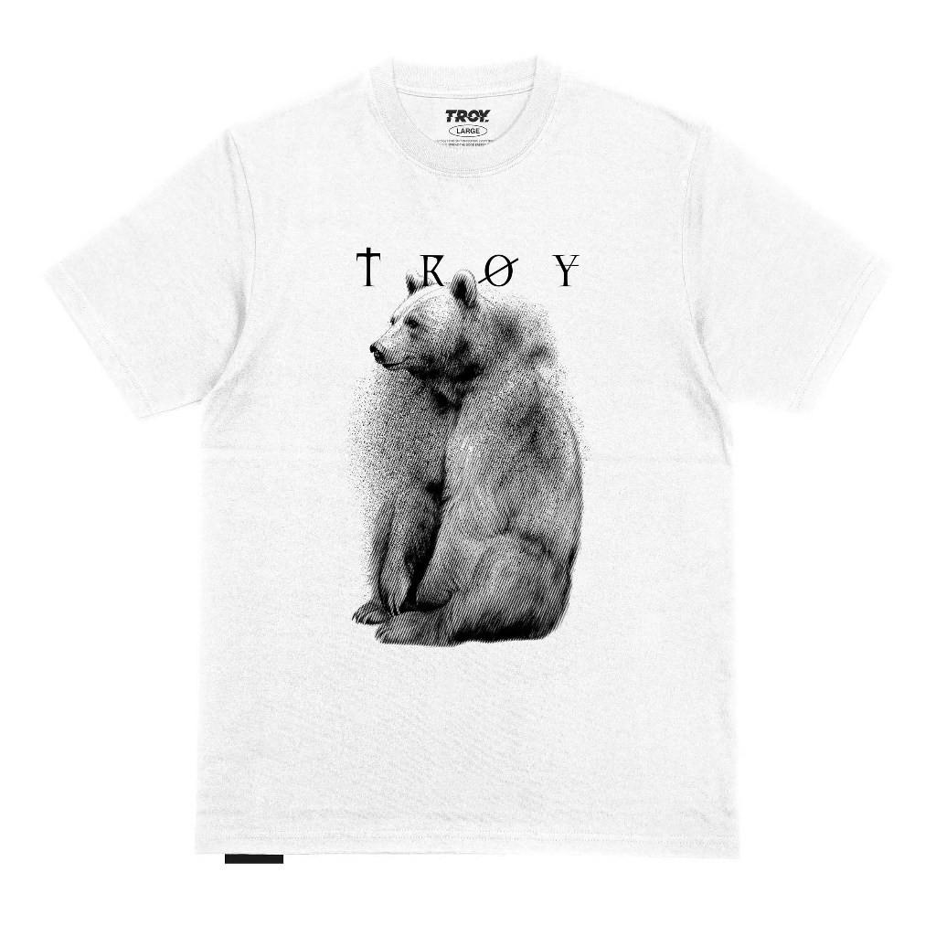 Troy Company Tshirt White Polar Bears - Kaos Pria Lengan Pendek Putih MT 2428