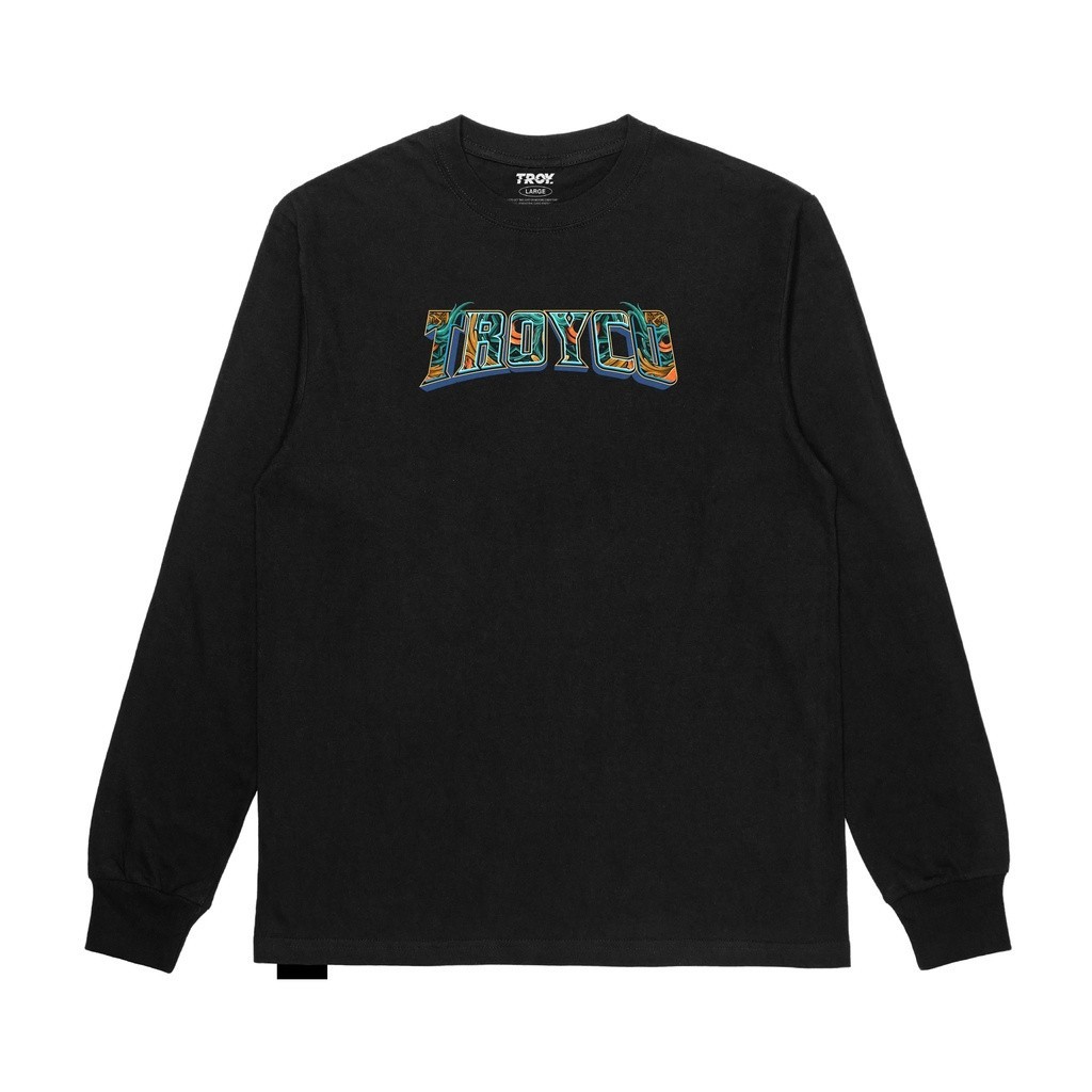 Troy Company Longsleeve Tshirt Black Orna - Kaos Lengan Panjang Hitam LS 2050