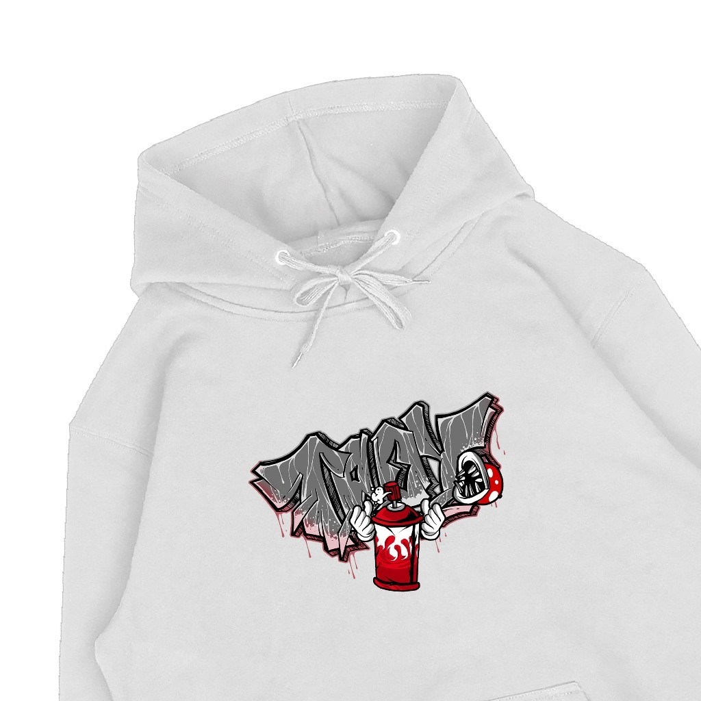 Troy Company Hoodie Putih Graffiti Chomper KH 2405