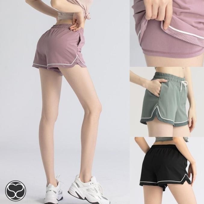 SecondShape - Olivia Mesh Running Shorts Celana Pendek Olahraga Wanita