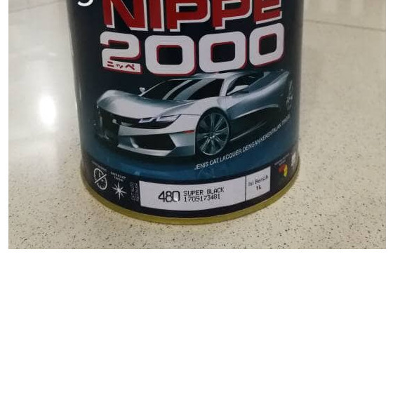 Cat Nippe 2000 Hitam Doff 480D Matt Black Cat Duco Kayu Besi 1Liter Kg