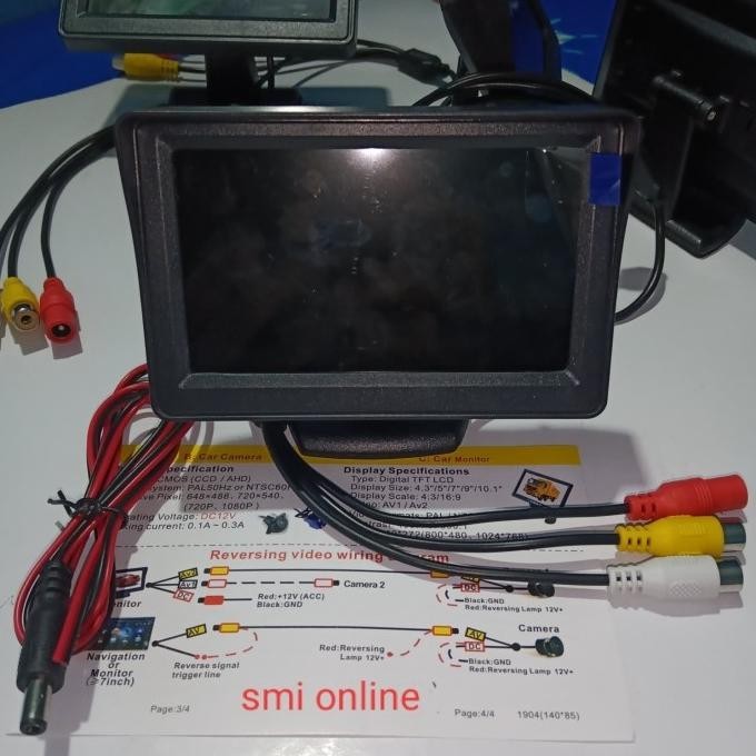 LCD monitor mini 4.3 inch TFT untuk mobil dan rumah DVD,PS,GPS,CCTV,Re