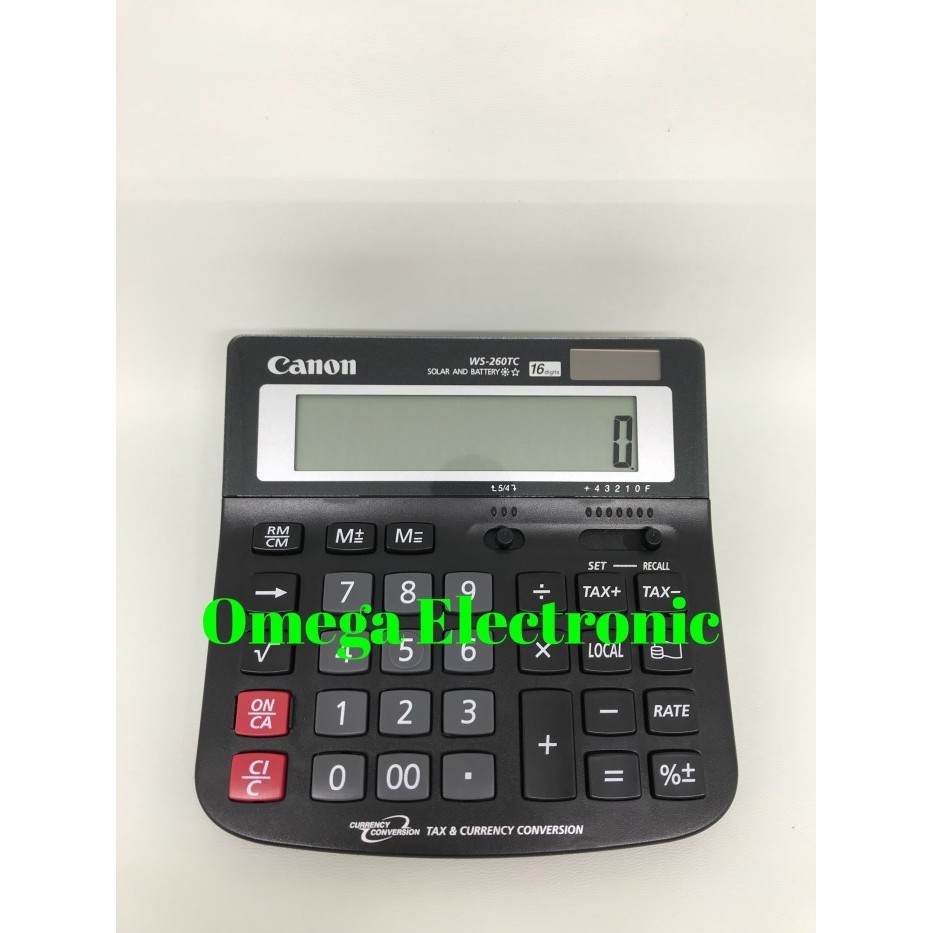 

CANON CALCULATOR WS-260TC - KALKULATOR MEJA DESKTOP OFFICE 16 DIGITS