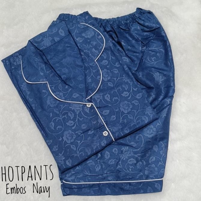 Piyama HP Wanita Satin Embos - Set Baju Tidur Celana pendek Hotpants