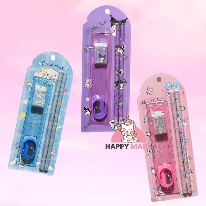 

Pensil HB BATANG SET motif sanrio kuromi / melody / cinnamoroll