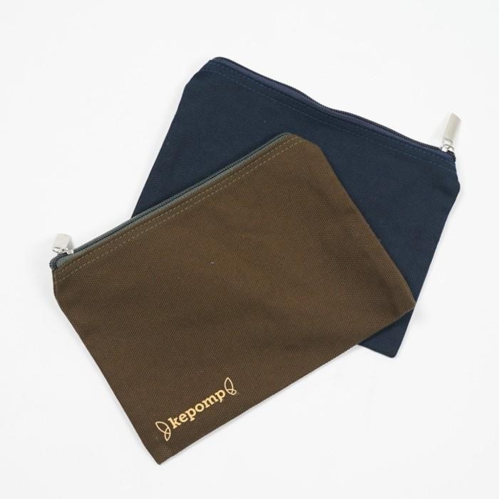 BISA COD - KEPOMP POUCH ZIPPER CANVAS POLOS KECIL ( DOMPET RESLETING KANVAS )