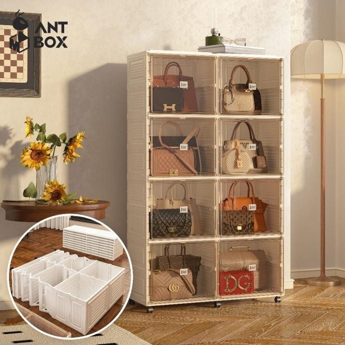 ANTBOX Lemari Tas / Rak Tas / Rak Helm / Kabinet 4 - 10 Box Minimalis