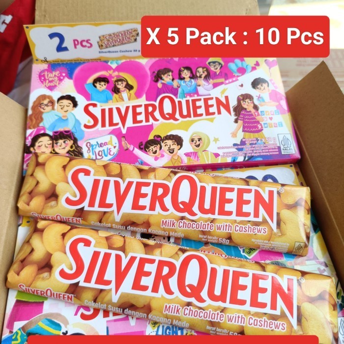 

Ready Silverqueen 58 Gr isi 2 Pcs x 5 pack promo valentine