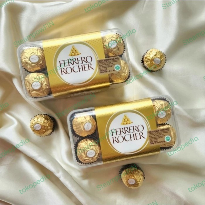 

Ready Ferrero Rocher T24 isi 24 Chocolate Hazelnut Premium Coklat Cokelat