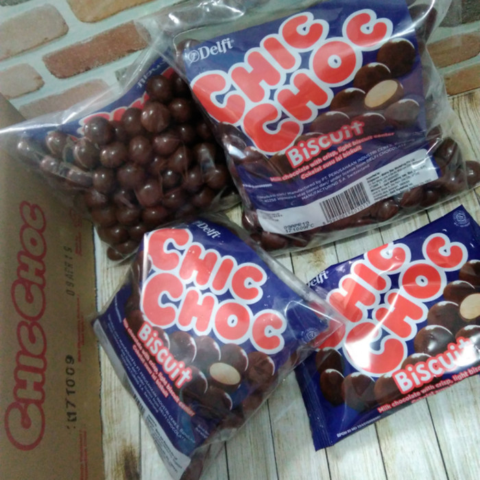 

Ready coklat delfi chic choc kiloan 250gr / Coklat isi Biskuit