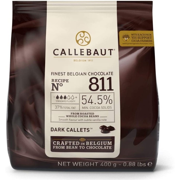 

Ready Callebaut Dark Coklat Couverture 54,5% - 811NV Choco Chip 400gr