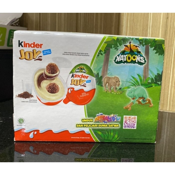 Ready Kinder Joy Chocolate Crispy Natoons 1 box isi 24 pcs