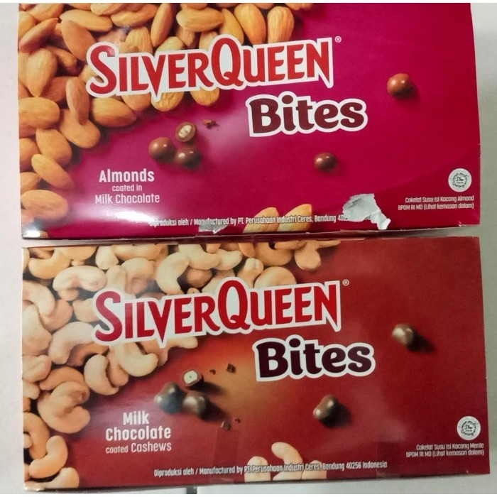 

Ready Silverqueen Bites Cashew 1box 480gr