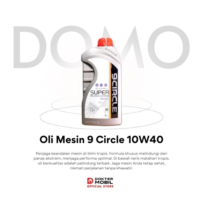 OLI MOBIL TERBAIK 9 CIRCLE 10W 40 SYNTHETIC ENGINE OIL WERT PLUS 1L