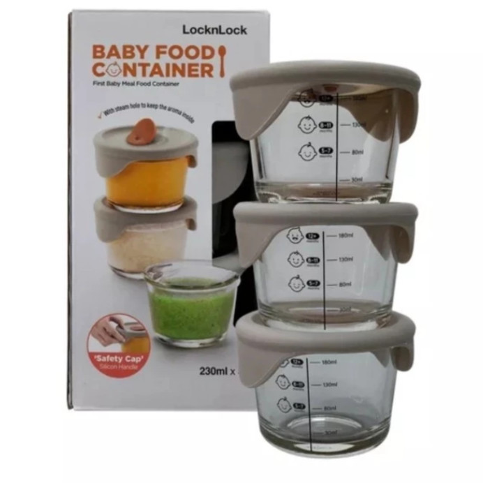 Harga lock n lock baby food container 170ml 3pcs tempat makan bayi set 3pc