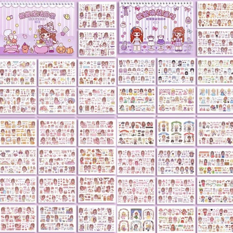 

TGH diy cute sticker book 1000pcs buku sticker pet diy diary sticker note book TERLARIS