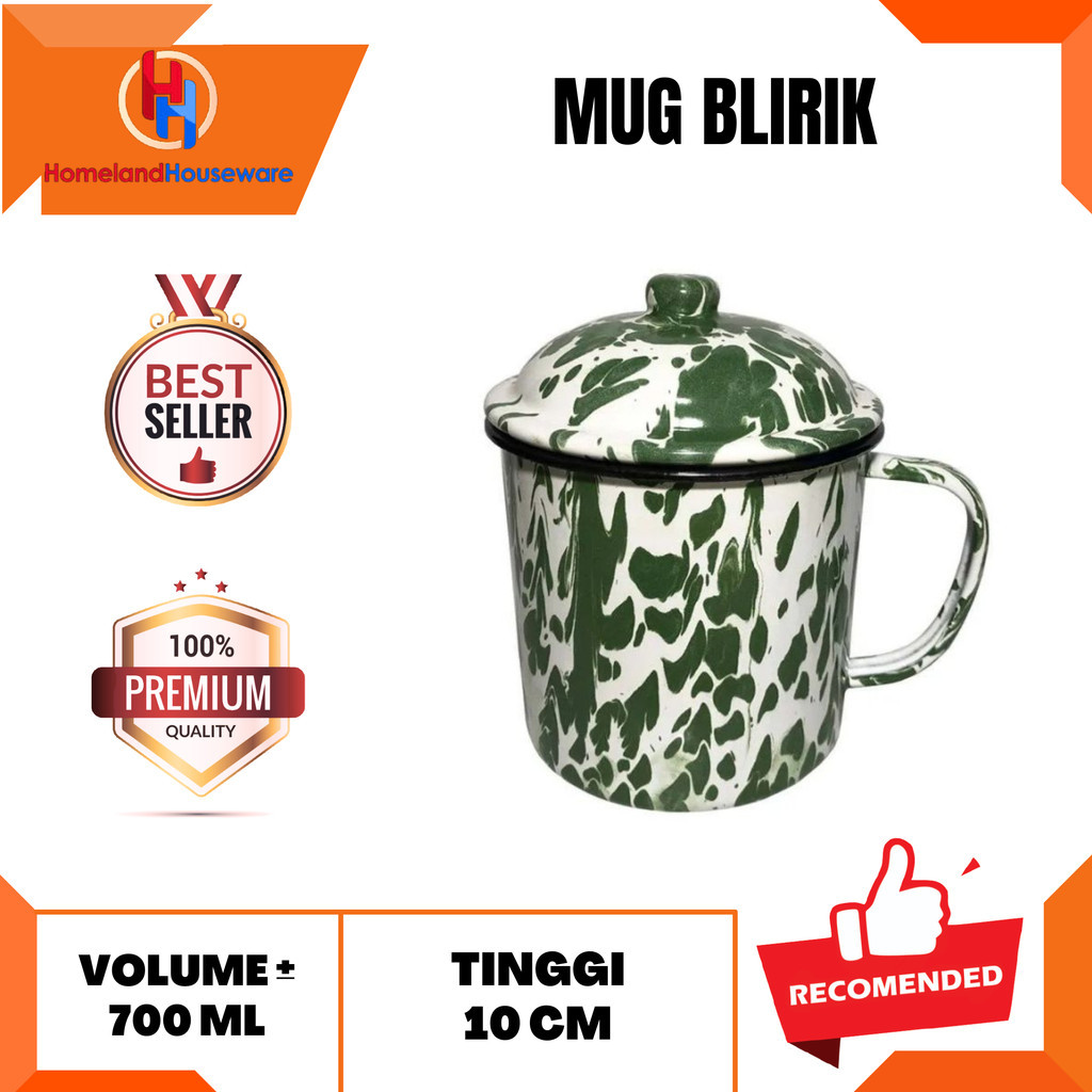MUG BLIRIK/GELAS BLIRIK/MUG BLIRIK HIJAU BESAR
