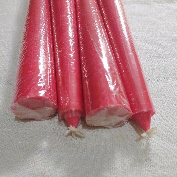 SALE LILIN JUMBO MERAH ISI 4PC / LILIN JUMBO WARNA MERAH