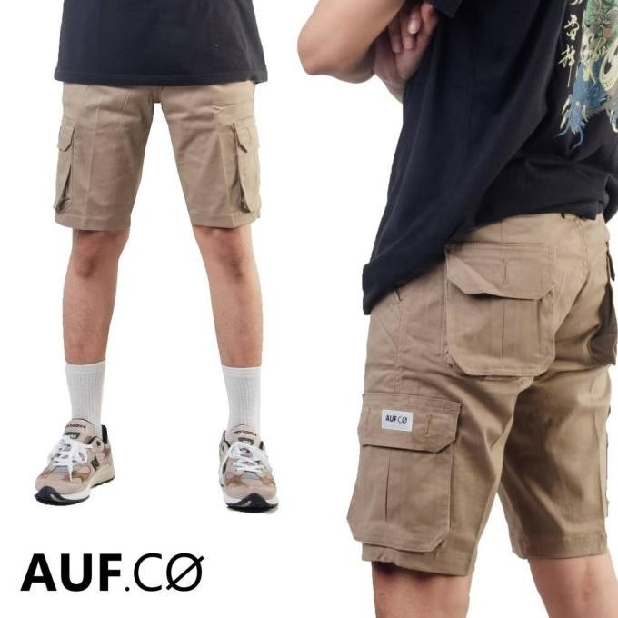 Celana Cargo Pendek Pria Mocca Original Auf.Co