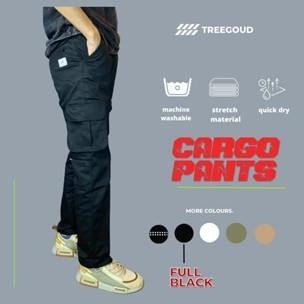 Treegoud celana cargo panjang pria celana cargo panjang jumbo pria