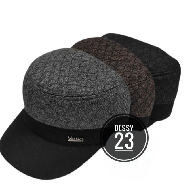 Topi Pria/Topi Komando Bahan Wol Import