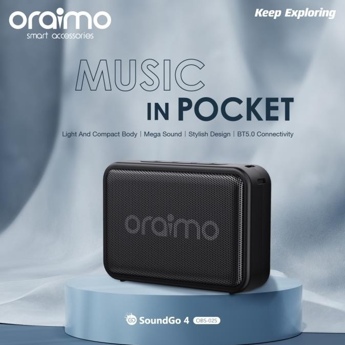 Oraimo Portable Wireless Bluetooth Speaker V5.0 Soundgo 4 Obs-02S Tokosylvia