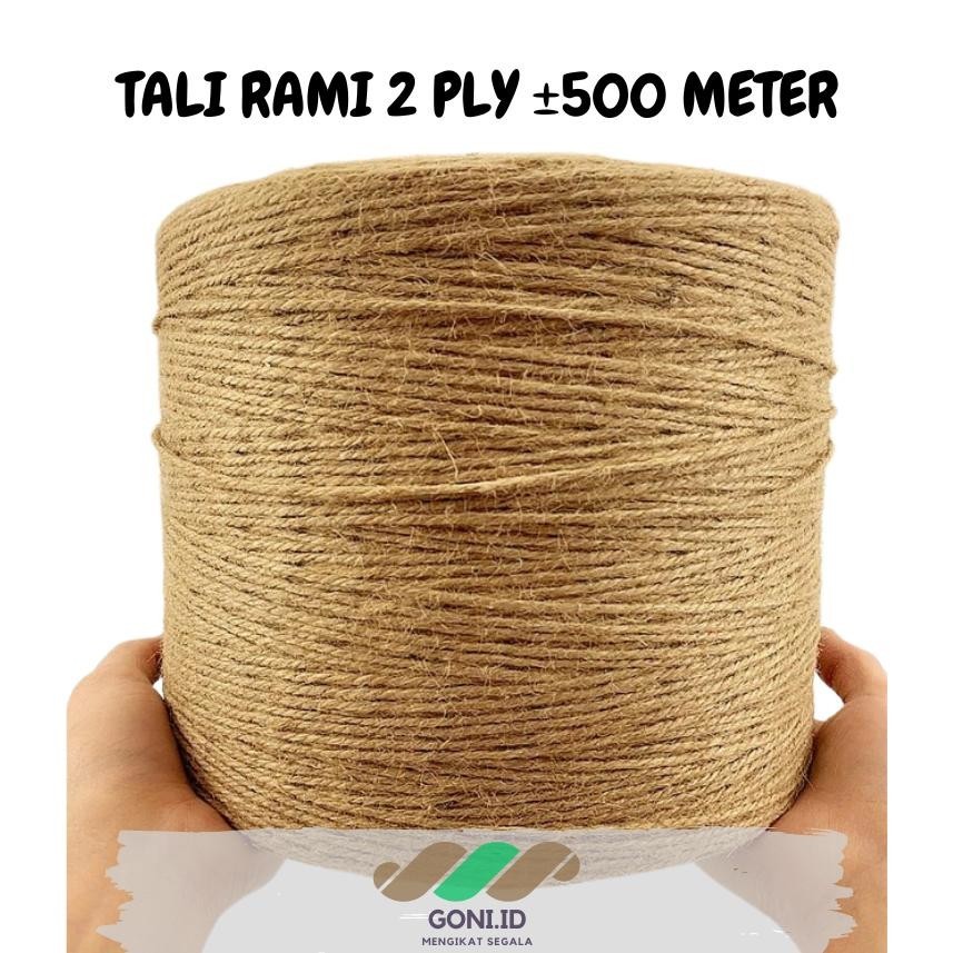 

ul-64 Tali Rami Roll / Tali Goni Gulungan 2-3 PLY 500 dan 1000 Meter / Tali Undangan / Tali Hampers / Tali Souvenir / Tali Dekorasi Hiasan Kerajinan / Tali DIY Rustik / Tali Aesthetic / Tali Foto Polaroid / Tali Rami Tugas Sekolah Lomba Kerajinan