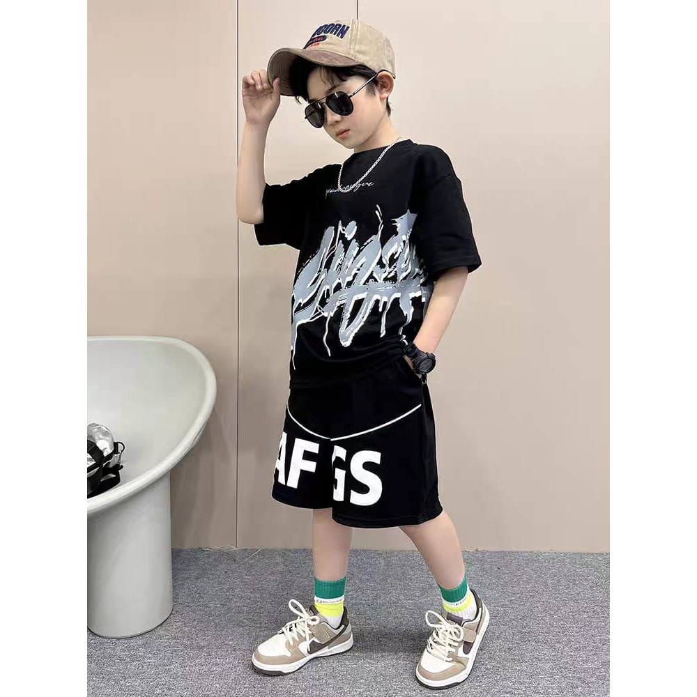 Setelan Cowo Cowok Stelan Setcel Sett Balita Anak2 Terbaru 2024 2 In 1 Switer Atasan Bocah 1Stel Kao