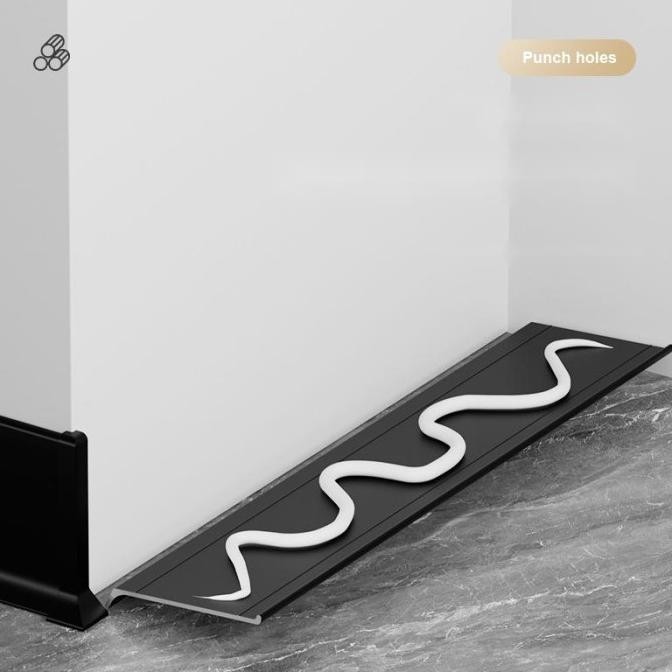 1m Plin Aluminium Plin Skirting Plint Skirting Lis Sudut Dinding