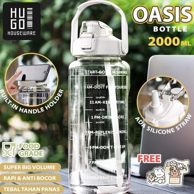 HUGO Botol Minum 2 Liter Bening Botol Air Minum Anak Sekolah Kantor