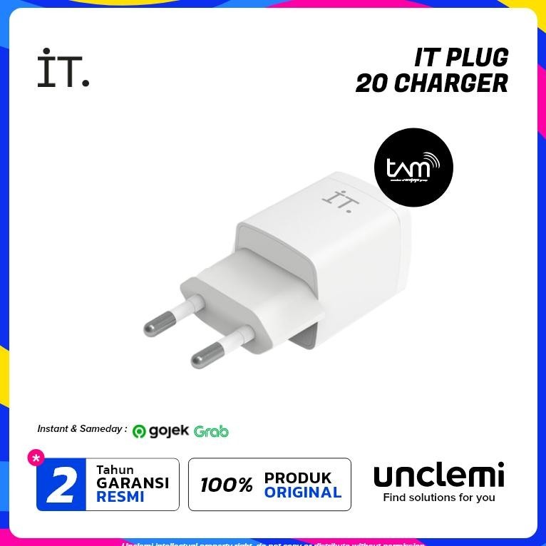 PROMO  IT Plug 20 Charger - White / IT Plug 20w Charger Wall / IT 20w Kepala charger / IT Plug 20w C