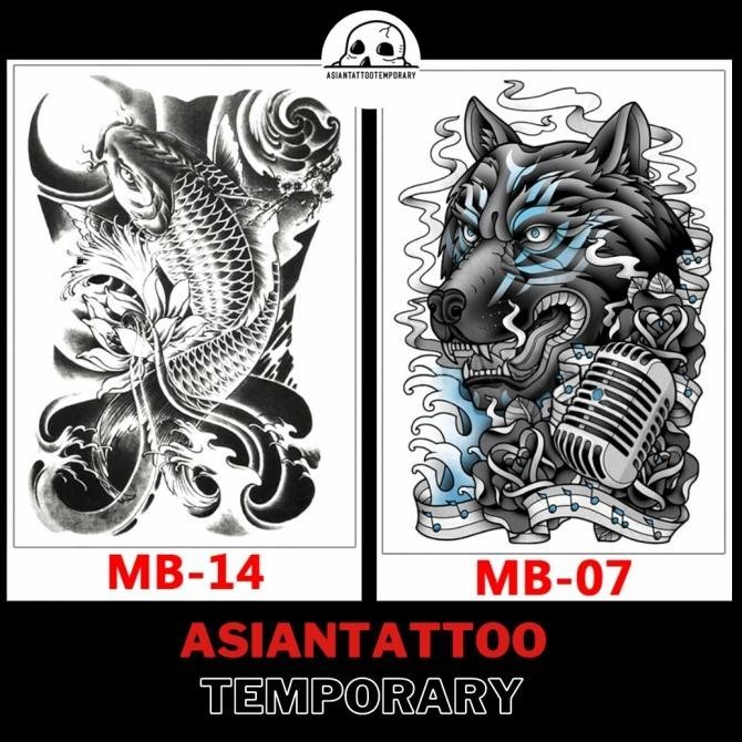 Tato Punggung Tato Temporer Wanita