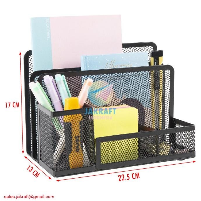 Desk Set JOYKO DS-21 Tempat Alat Tulis Pensil Meja Jaring Rak Besi