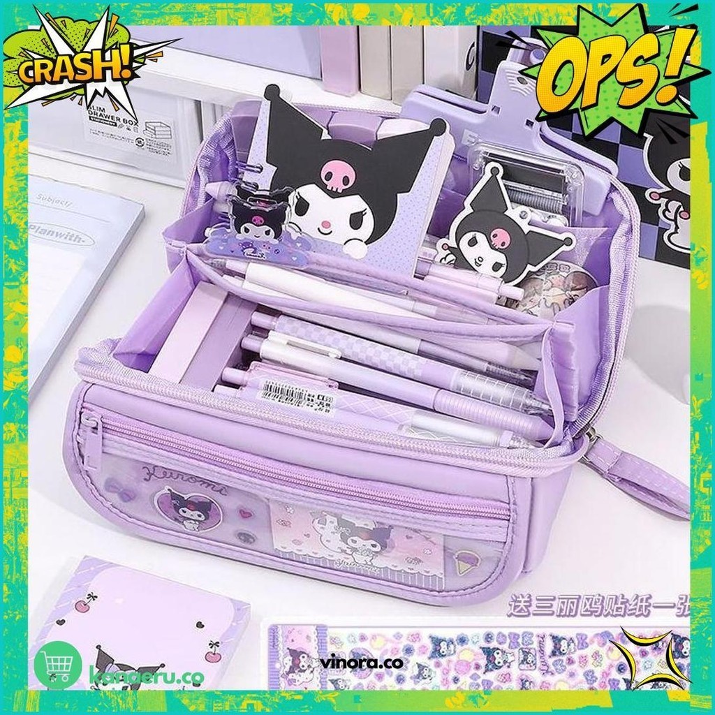 

(Krmi) Sanrio Tempat Pensil Cinnamoroll Baru Anime My Melody Kuromi Penyimpanan Alat Tulis Siswa Perlengkapan Sekolah Ins Kawaii Hadiah Lucu