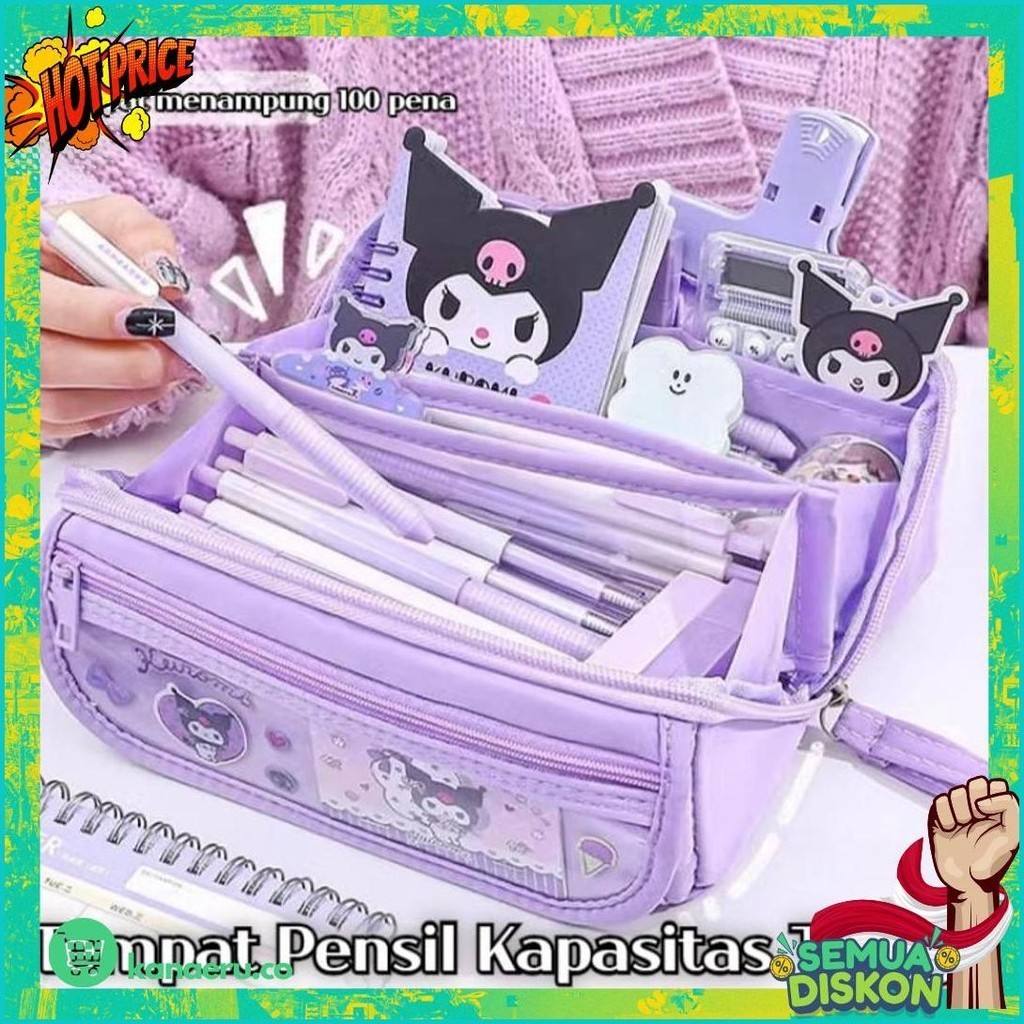 

(Krmi) Penjual Lokal9 Lapis Tempat Pensil Cinnamoroll Tempat Pensil Berkapasitas Besar Sanrio Anime Melody Kuromi Penyimpanan Alat Tulis Siswa Perlengkapan Sekolah