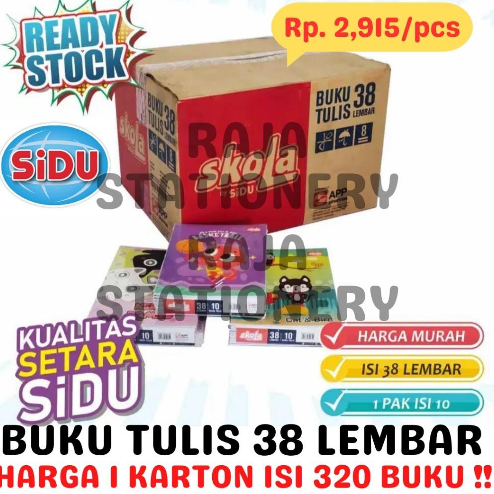 

BACK TO SCHOOL BUKU TULIS 38 LEMBAR GARIS SKOLA BY SIDU NOTEBOOK SINAR DUNIA BUKU TULIS SEKOLAH A5 ANAK KARTON BOX [320PCS]