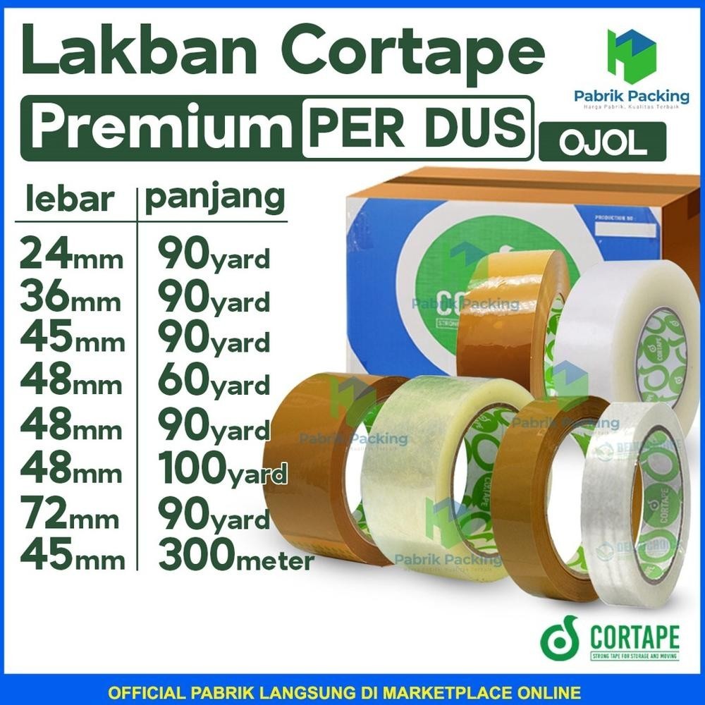 

BACK TO SCHOOL LAKBAN / SELOTIP CORTAPE EKONOMIS GROSIR TERMURAH PER DUS KHUSUS GOJEK/GRAB