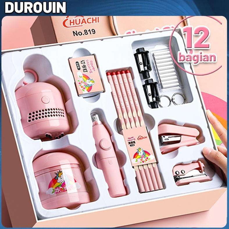 

BACK TO SCHOOL DUROUIN-SET ALAT TULIS / KOTAK PENSIL SET ALAT TULIS / STATIONERY SET ANAK / STATIONERY SET 12 SET/WAJIB DIMILIKI OLEH MAHASISWA