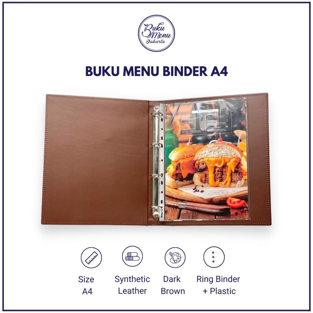 

BACK TO SCHOOL BUKU MENU KULIT RESTORAN INDONESIA - BINDER ISI PLASTIK A4 READY STOCK