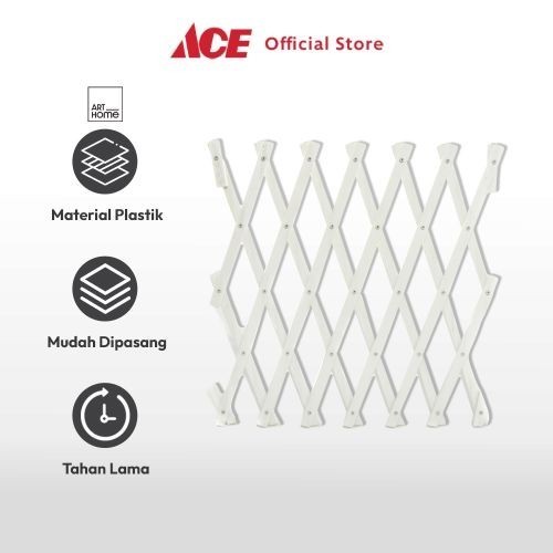DISKON Ace Arthome 0.5X1.5 mtr Teralis Plastik - Putih Pagar Tanaman Taman Garden Fence Trellis
