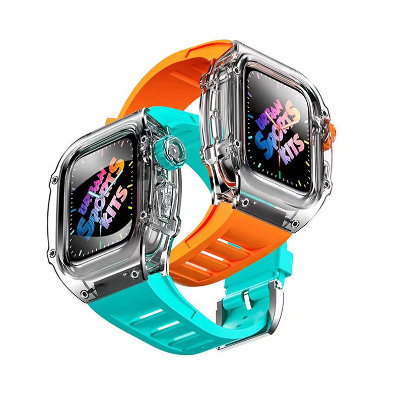 Richard ModifikasiAppleWatchSarung untuk Apple WatchS876TaliiwatchCangkang Pelindung Transparan